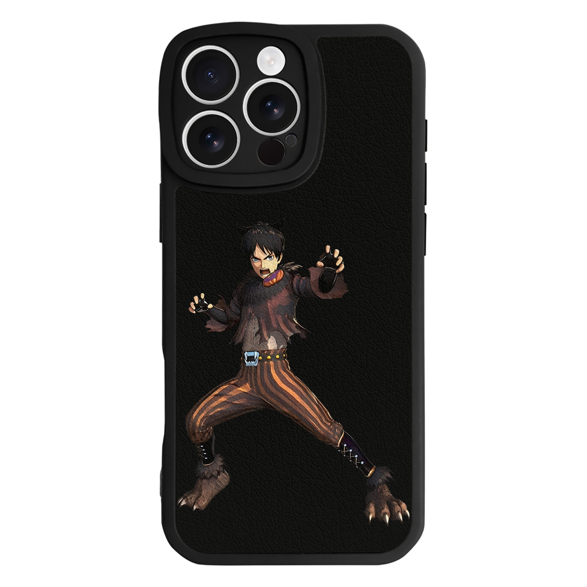（画像用） 進撃の巨人 エレン･イェーガー Attack on Titan Eren Jäger 【iPhone 16シリーズ対応】シリコンスマホケース（レザー調） 材質：シリコン
